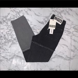 THE RAGGED PRIEST STRIPE PANNEL MOM JEANS